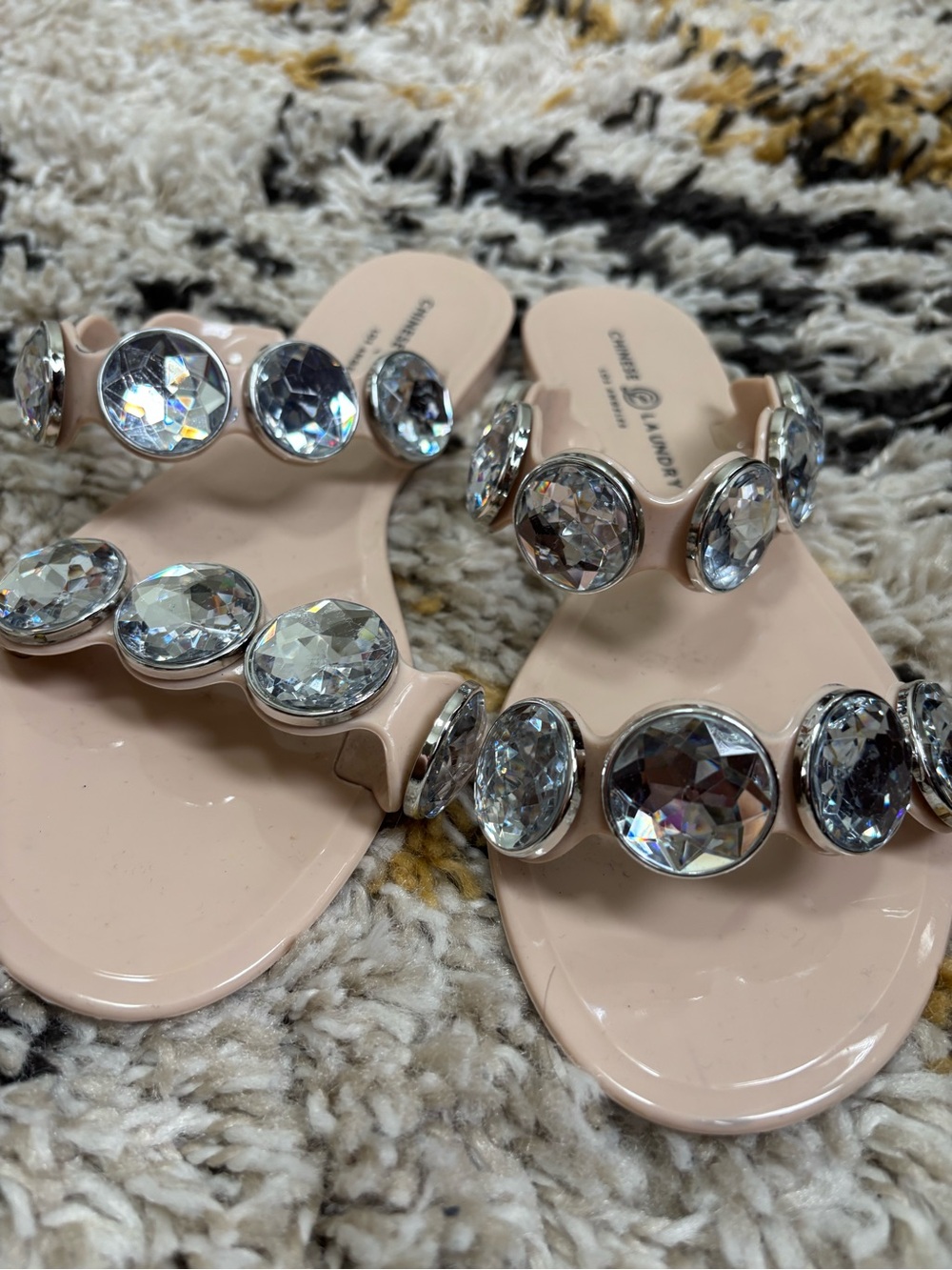 Chinese Laundry embellished  Jelly Slide Sandals
